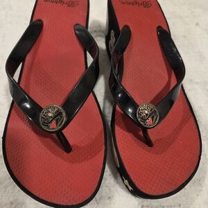 Brighton Women's Red and Black Sandals